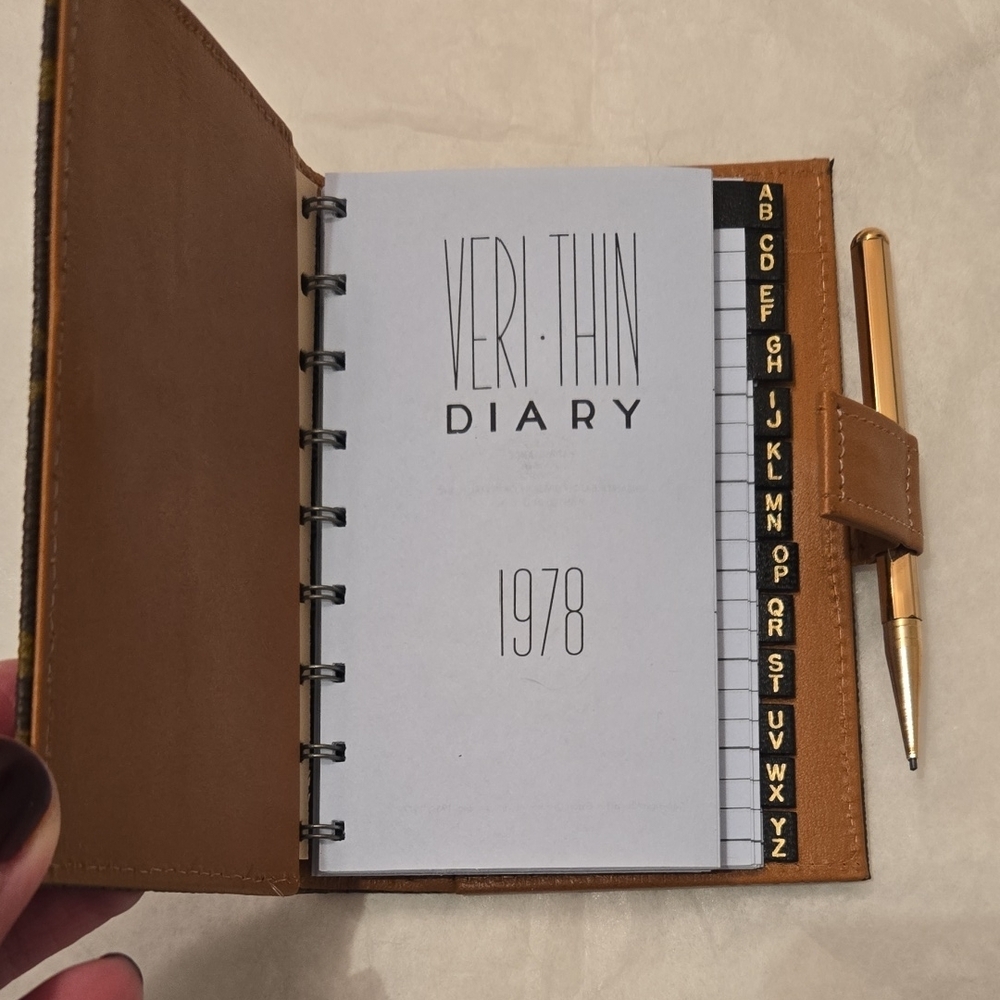 Louis Vuitton Vintage Monogram Agenda/ Address Book with Gold Pencil From 1970's - Picture 2 of 8